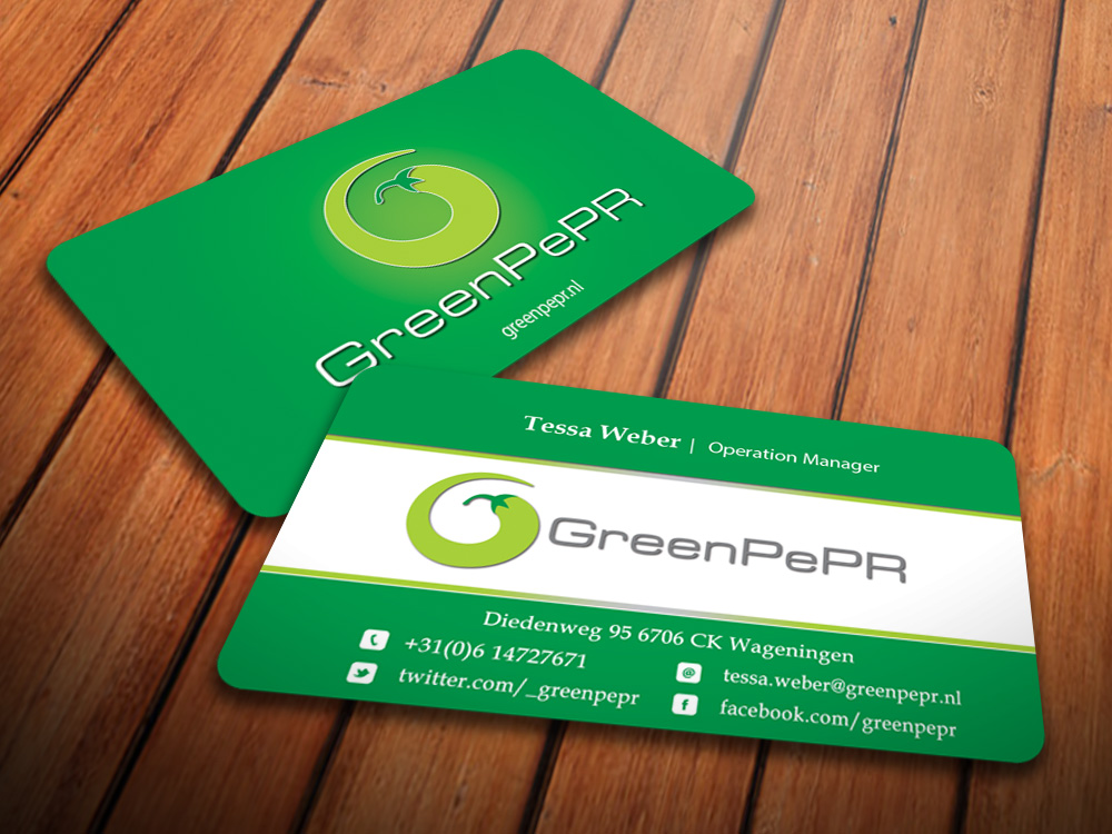 Visitenkarten-Design von antigrafis für GreenPePR | Design #1184081
