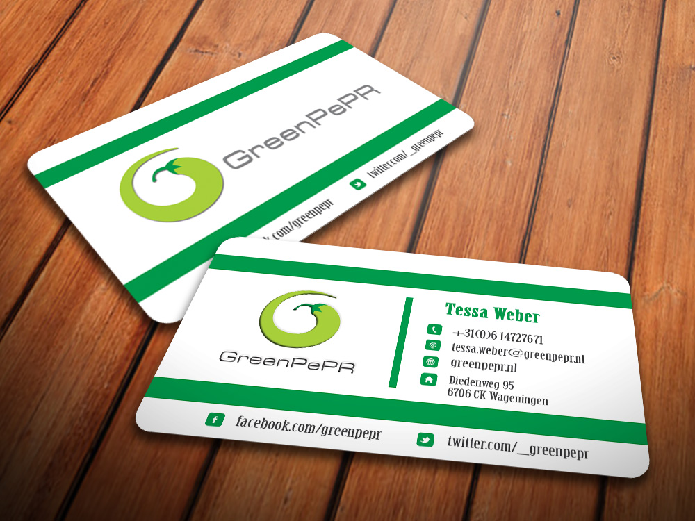 Visitenkarten-Design von antigrafis für GreenPePR | Design #1185587