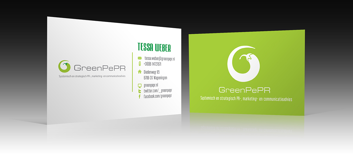 Visitenkarten-Design von gekgrfx für GreenPePR | Design #1190631