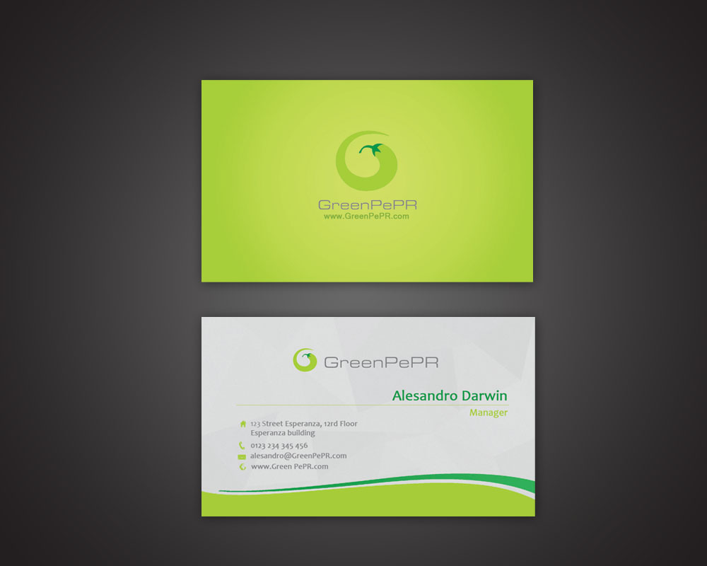 Visitenkarten-Design von farani für GreenPePR | Design #1174513