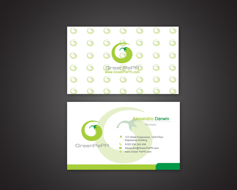 Visitenkarten-Design von farani für GreenPePR | Design #1174515