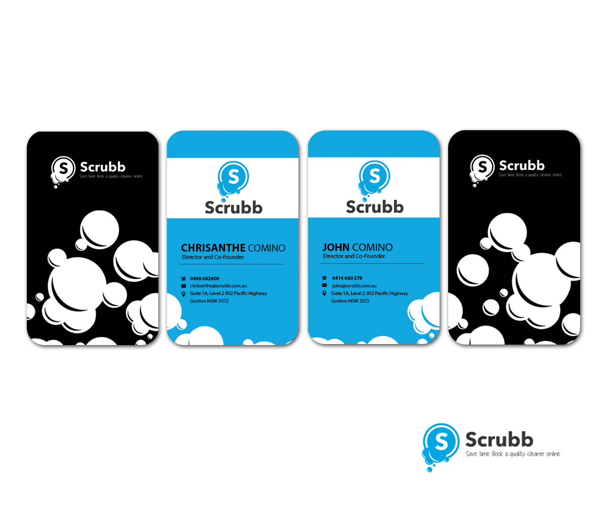 Visitenkarten-Design von BASSA für Scrubb Pty Limited | Design #4102186