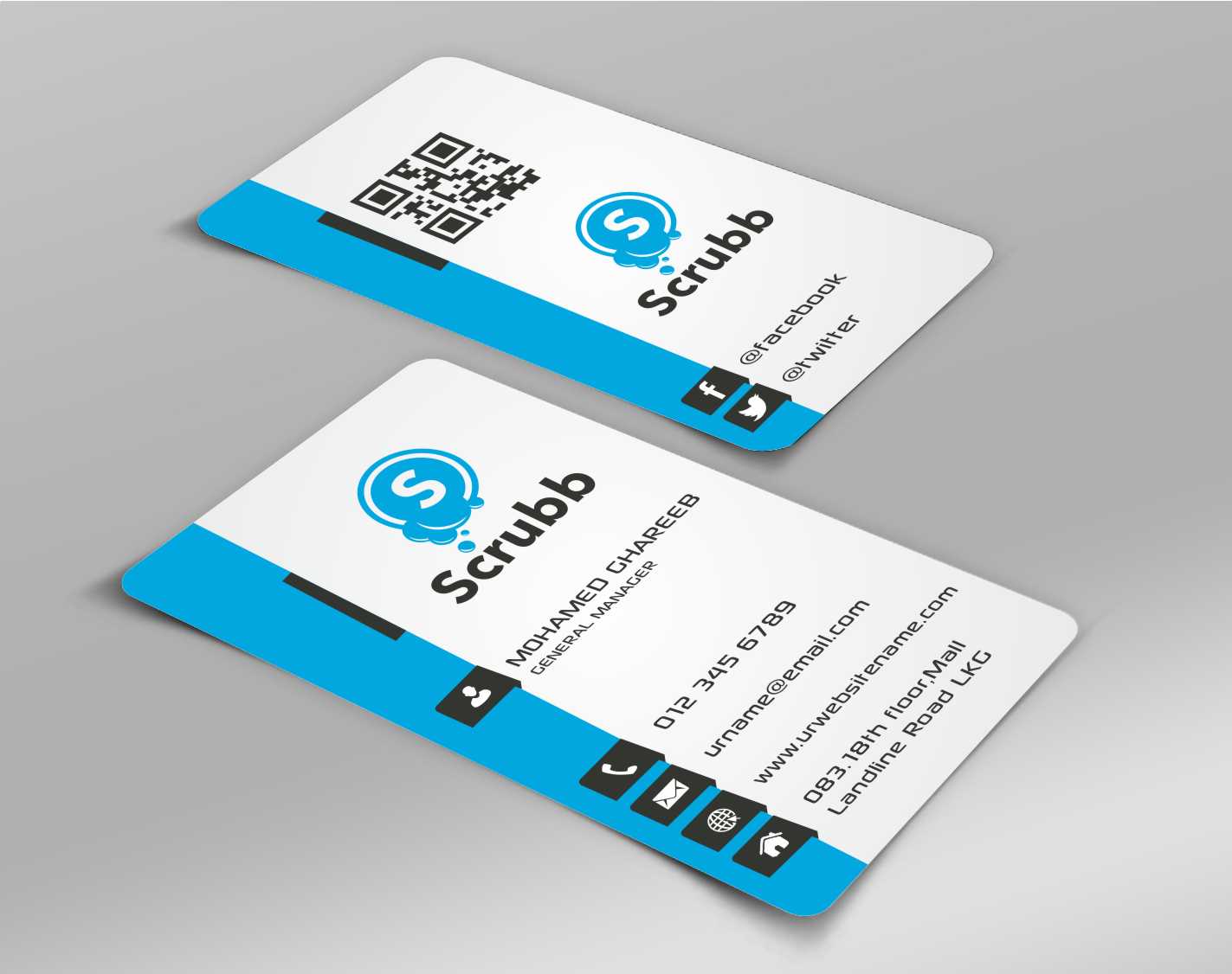 Business Card Design by AwsomeD for Scrubb Pty Limited | Design #4105335