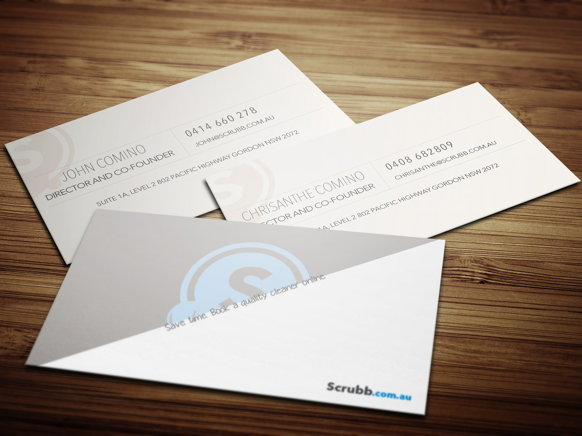 Visitenkarten-Design von LuCa für Scrubb Pty Limited | Design #4098402