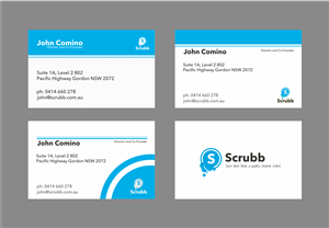Business Card Design by curveline for Scrubb Pty Limited | Design: #4094352