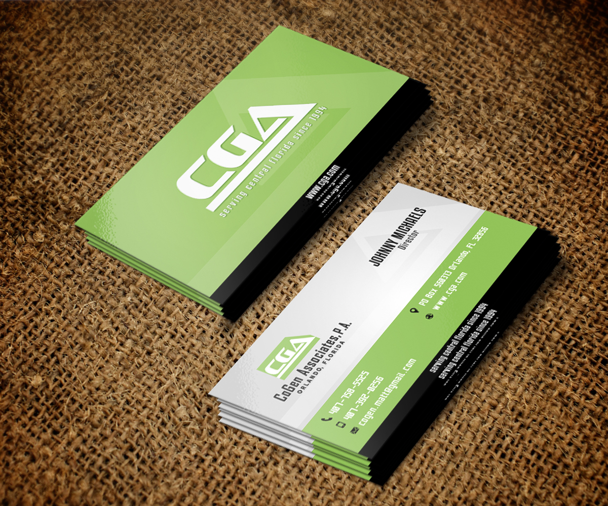 Business Card Design by jeffdefy for CoGen Associates | Design #4095876