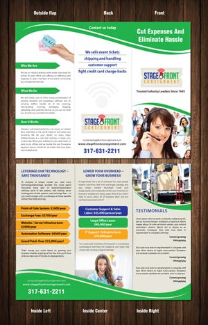 Stage Front Consignment Brochure | Diseño de Brochure por meet007