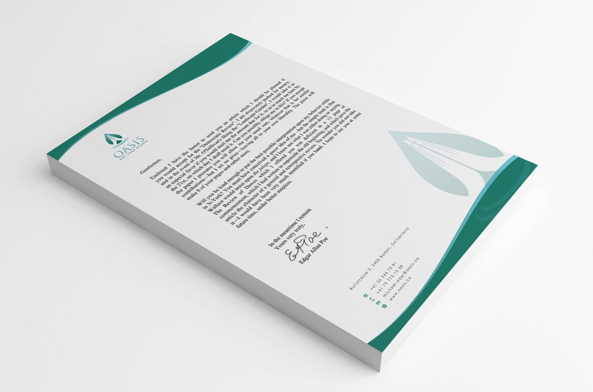 Stationery Design by Eggo May P for OASIS HOT YOGA STUDIO | Design #4147199