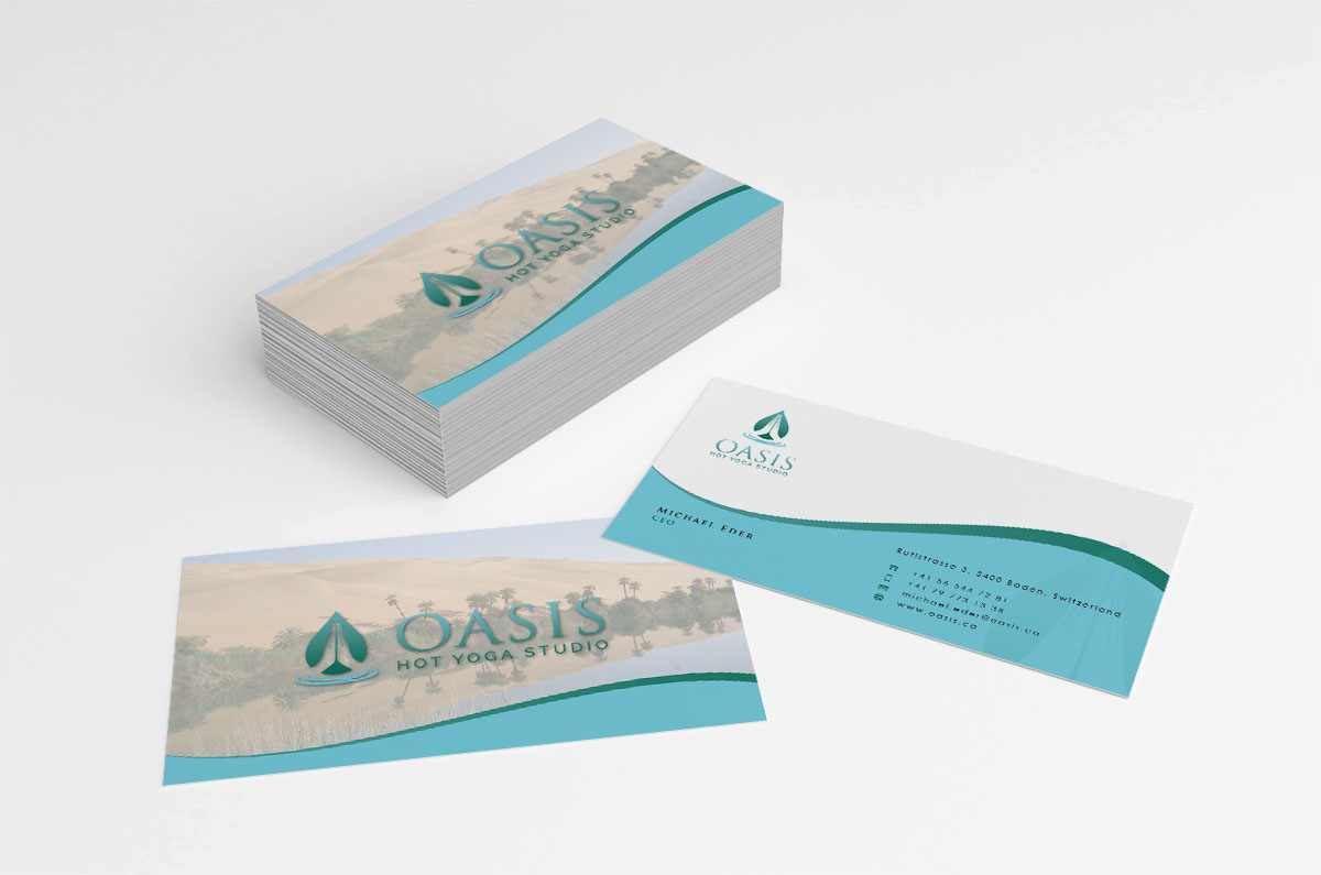 Stationery Design by Eggo May P for OASIS HOT YOGA STUDIO | Design #4150807