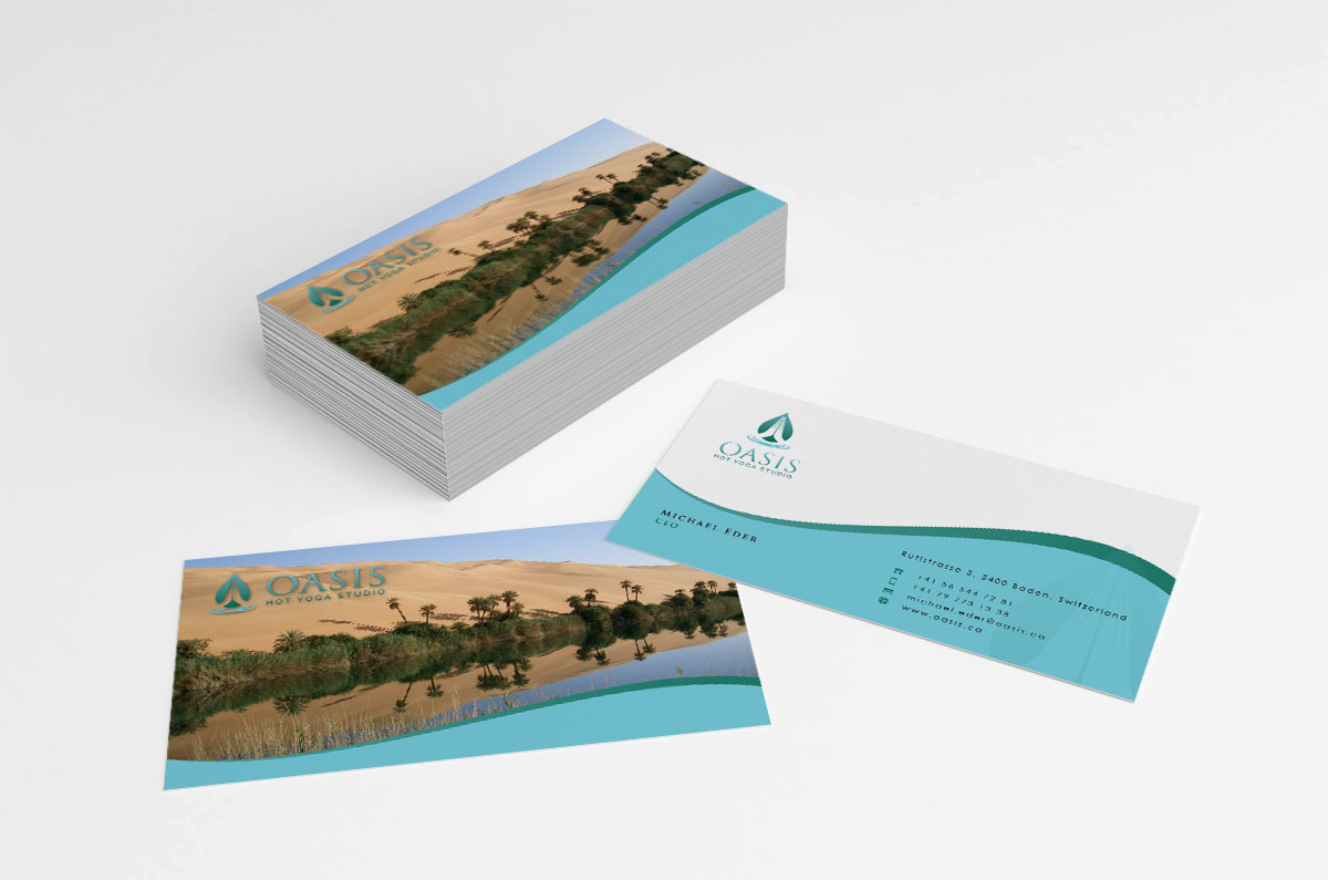 Stationery Design by Eggo May P for OASIS HOT YOGA STUDIO | Design #4150812