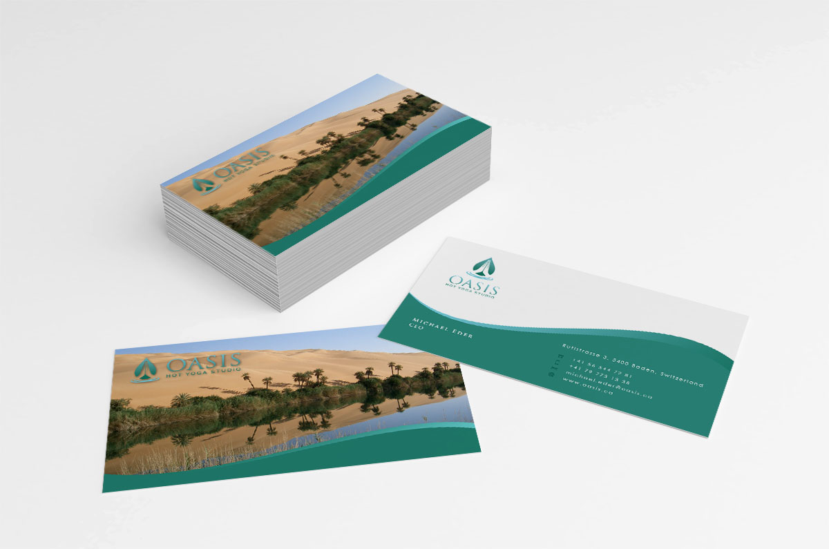 Stationery Design by Eggo May P for OASIS HOT YOGA STUDIO | Design #4150838