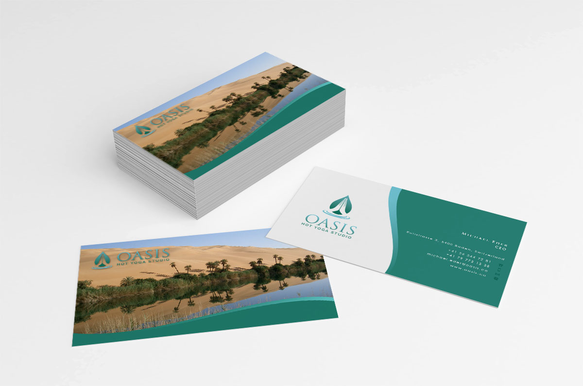 Stationery Design by Eggo May P for OASIS HOT YOGA STUDIO | Design #4150843