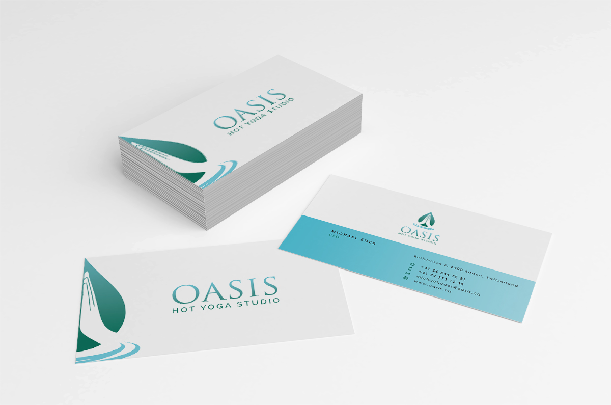 Stationery Design by Eggo May P for OASIS HOT YOGA STUDIO | Design #4153532