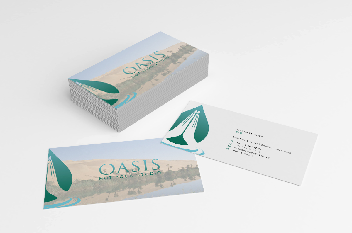 Stationery Design by Eggo May P for OASIS HOT YOGA STUDIO | Design #4153544