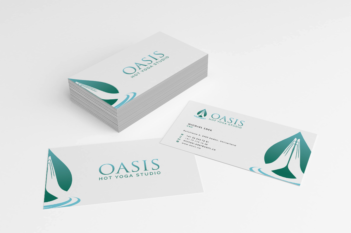 Stationery Design by Eggo May P for OASIS HOT YOGA STUDIO | Design #4153560