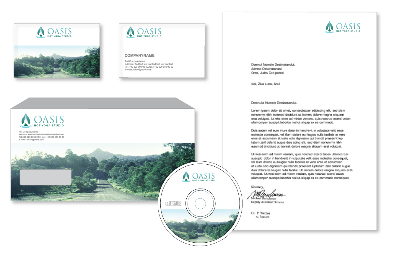 Stationery Design by instudio for OASIS HOT YOGA STUDIO | Design #4200772