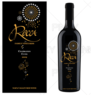 Wine label project | Graphic Design by Pinky 
