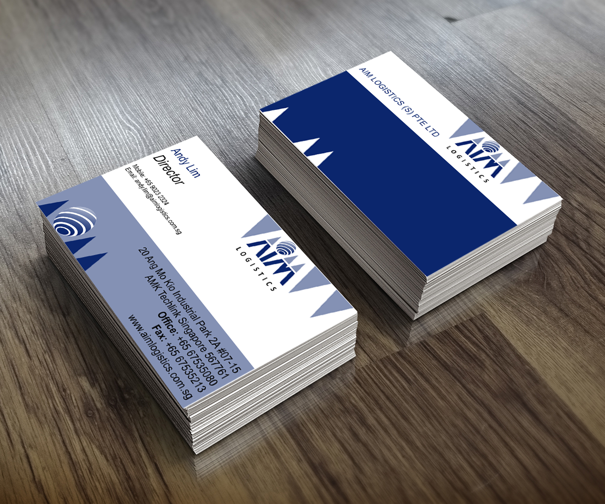 Business Card Design by stevedan for AIM Logistics (S) Pte Ltd | Design #4112196