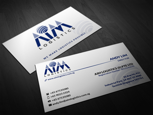 Business Card Design by Pointless Pixels India for AIM Logistics (S) Pte Ltd | Design: #4103996