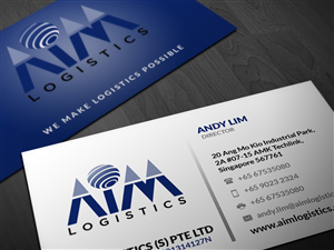 Business Card Design by Pointless Pixels India for AIM Logistics (S) Pte Ltd | Design: #4104086