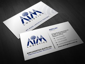 Business Card Design by Pointless Pixels India for AIM Logistics (S) Pte Ltd | Design: #4104093