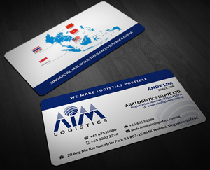 Business Card Design by Pointless Pixels India for AIM Logistics (S) Pte Ltd | Design: #4109444