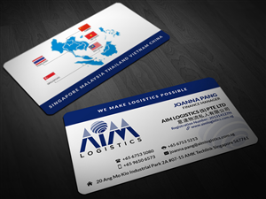 Business Card Design by Pointless Pixels India for AIM Logistics (S) Pte Ltd | Design: #4114683