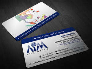 Business Card Design by Pointless Pixels India for AIM Logistics (S) Pte Ltd | Design: #4115017