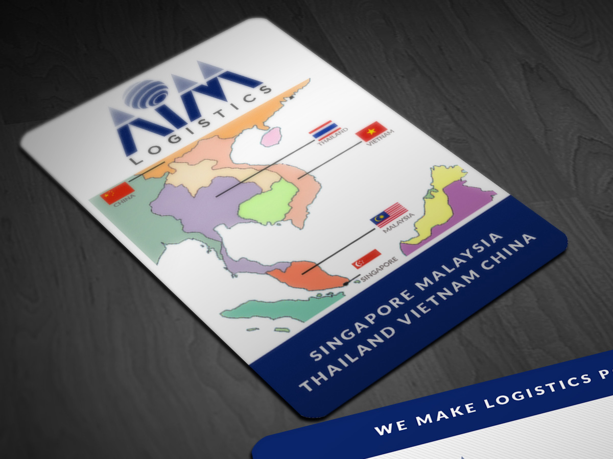 Design de Carte de Visite par Pointless Pixels India pour AIM Logistics (S) Pte Ltd | Design #4115913