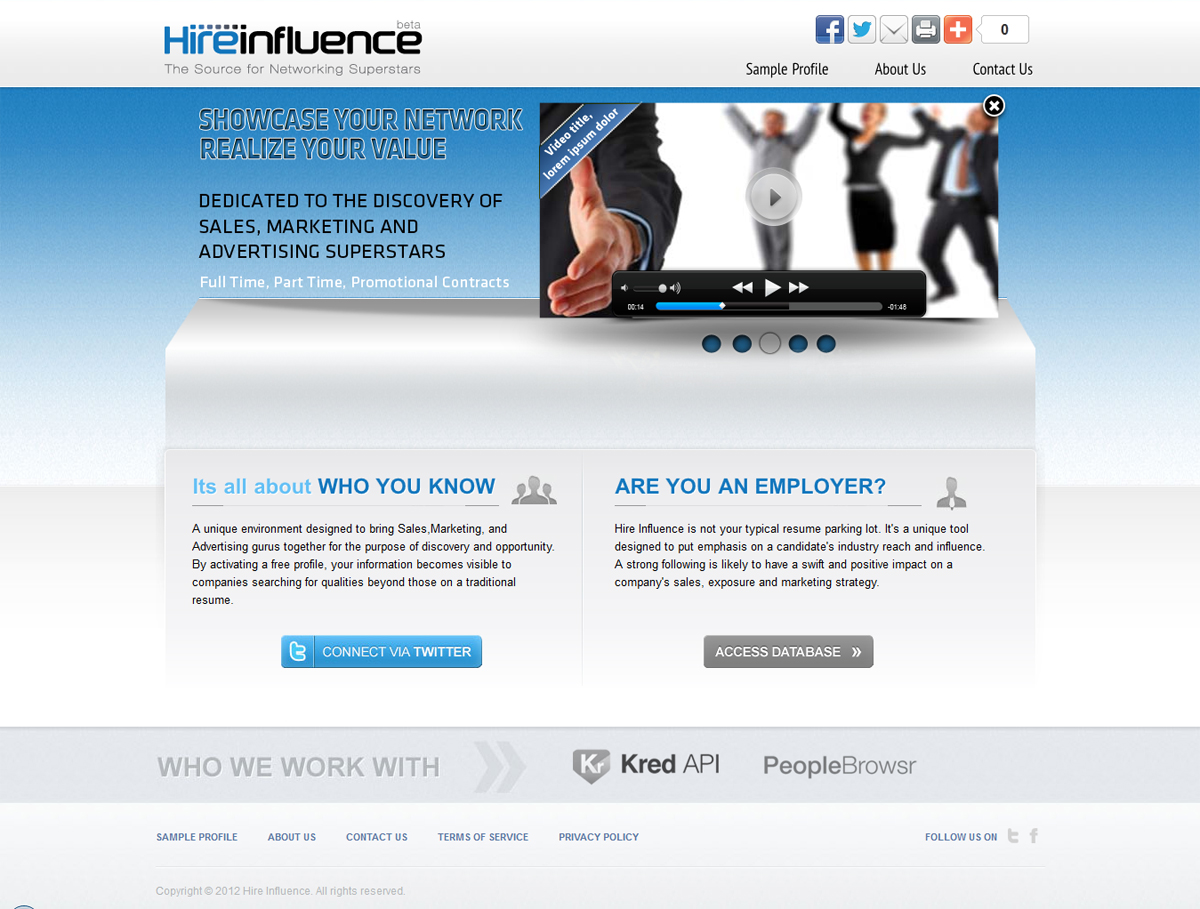 Grafik-Design von Tünde Nagy für HireInfluence, Inc. | Design #1147939