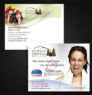Diseño de Postal por uk para Mt. Spokane Dental | Diseño: #4133167