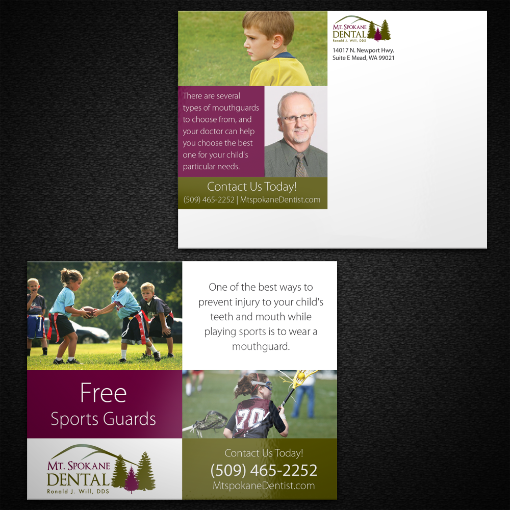 Postkarten-Design von Mon01 für Mt. Spokane Dental | Design #4104673