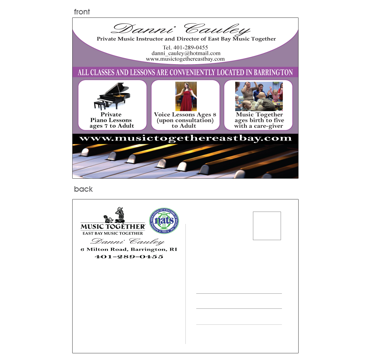 Postkarten-Design von Maden für East Bay Music Together | Design #4129873