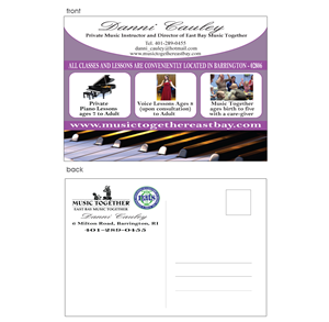 Diseño de Postal por Maden para East Bay Music Together | Diseño: #4130379