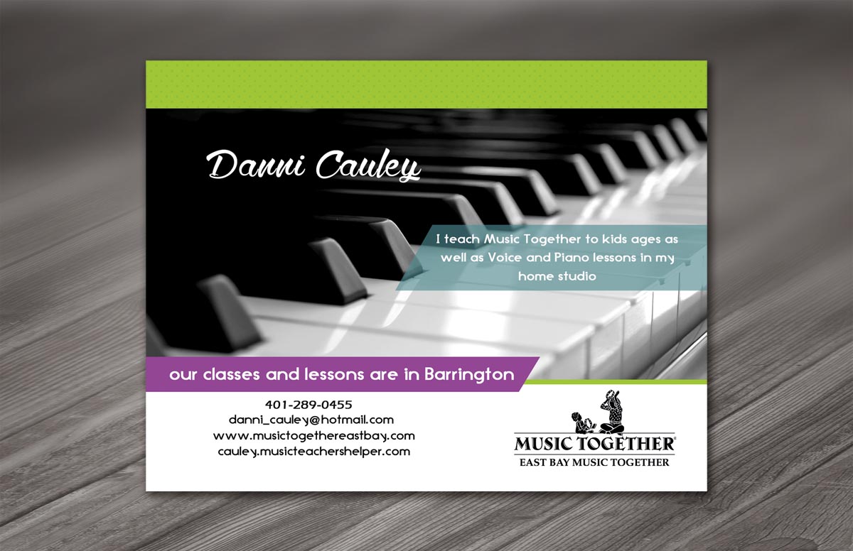 Postcard Design by Mary Mamdouh for East Bay Music Together | Design #4126056