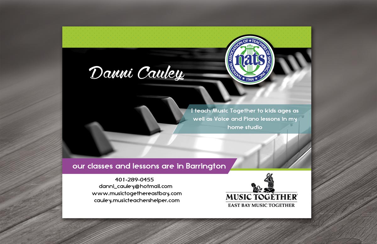 Postkarten-Design von Mary Mamdouh für East Bay Music Together | Design #4126063