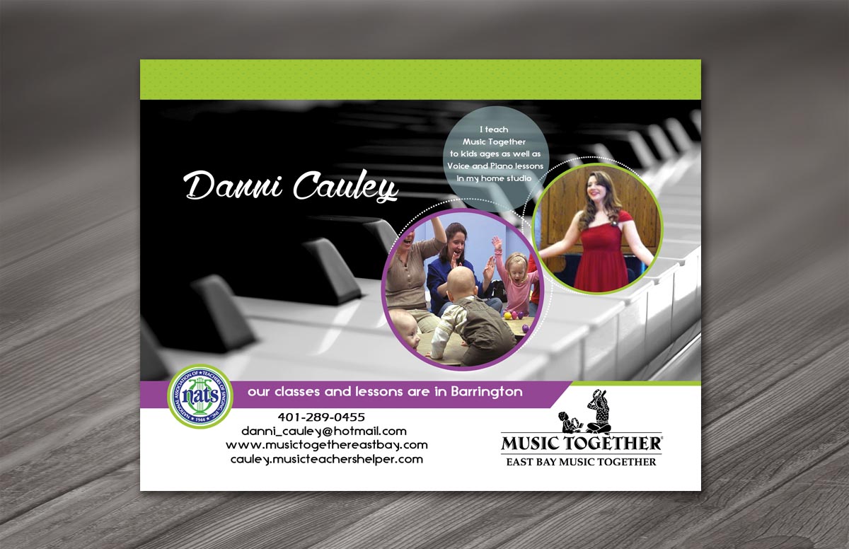 Diseño de Postal por Mary Mamdouh para East Bay Music Together | Diseño #4126126