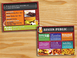 High end Sports Bar/ Restaurant Postcard Design | Postcard Design by alessandroevge