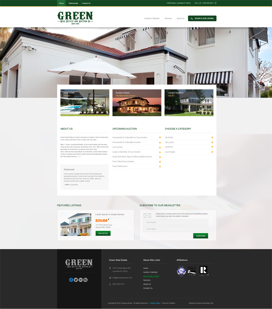 Wordpress Design by aarsita for AuctionServices.com, Inc. | Design #4113110