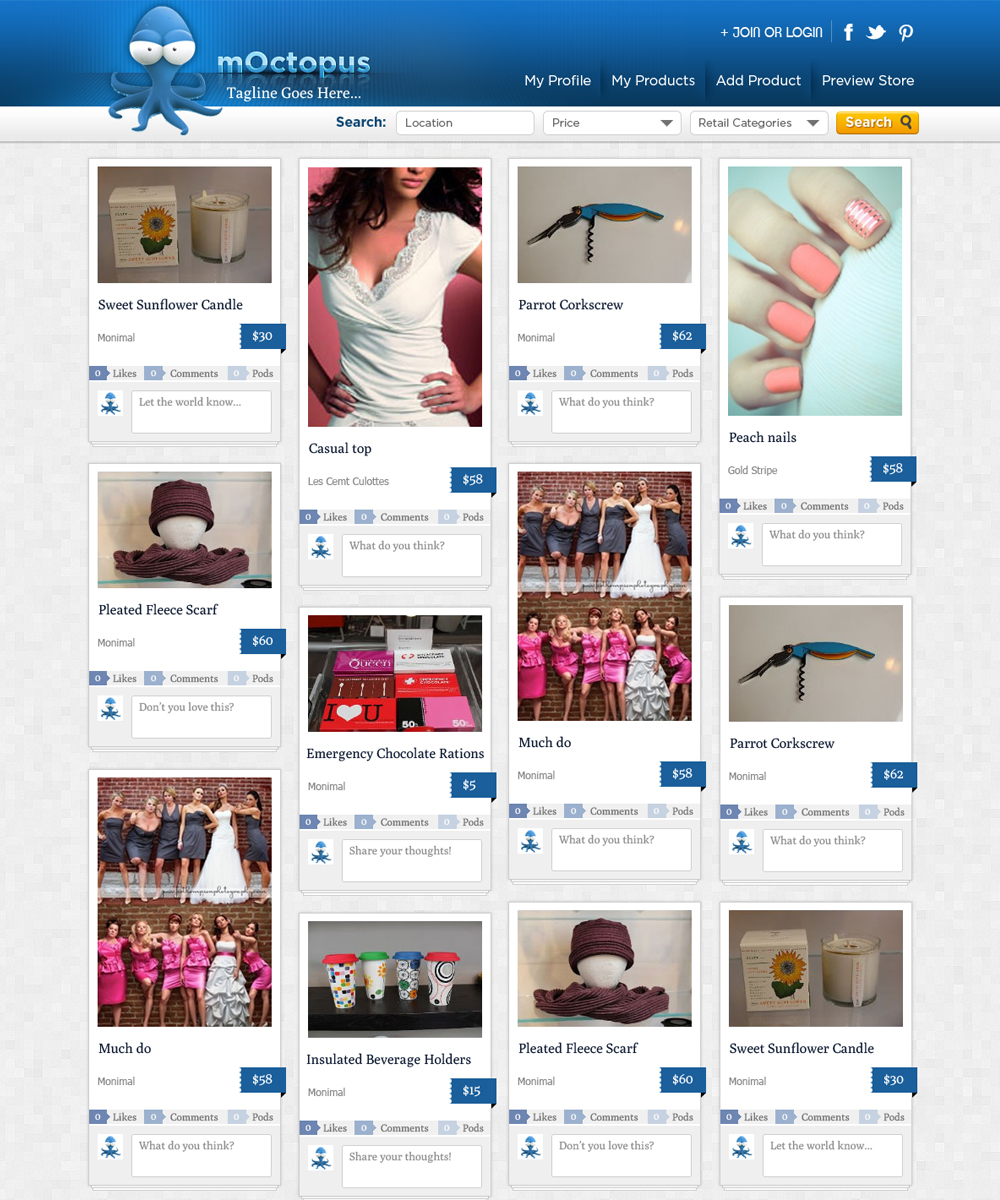 Web Design par ShreejiAkshar pour mOctopus | Design #1156195