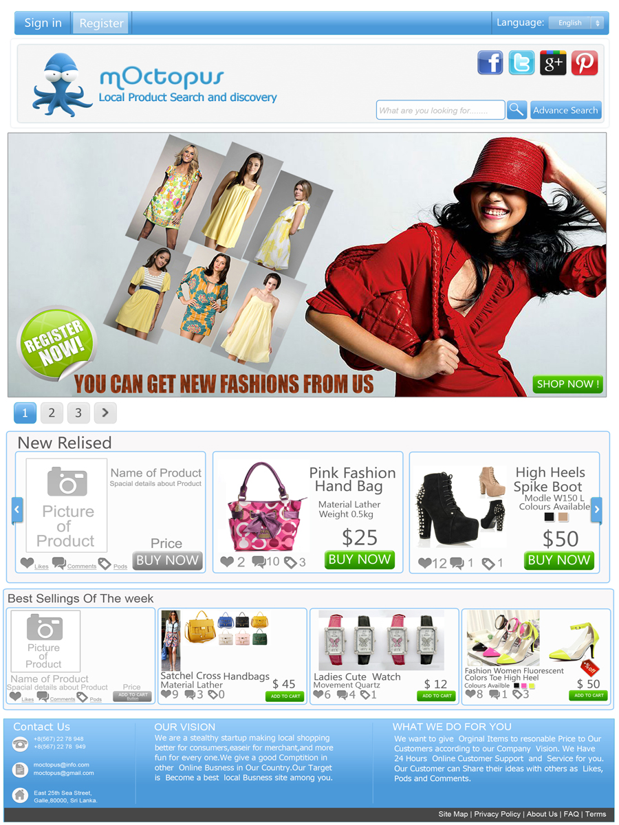 Web Design by Gkgrapic for mOctopus | Design #1165895
