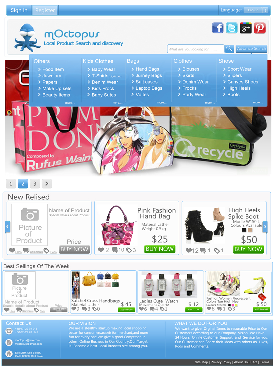 Web Design by Gkgrapic for mOctopus | Design #1165907