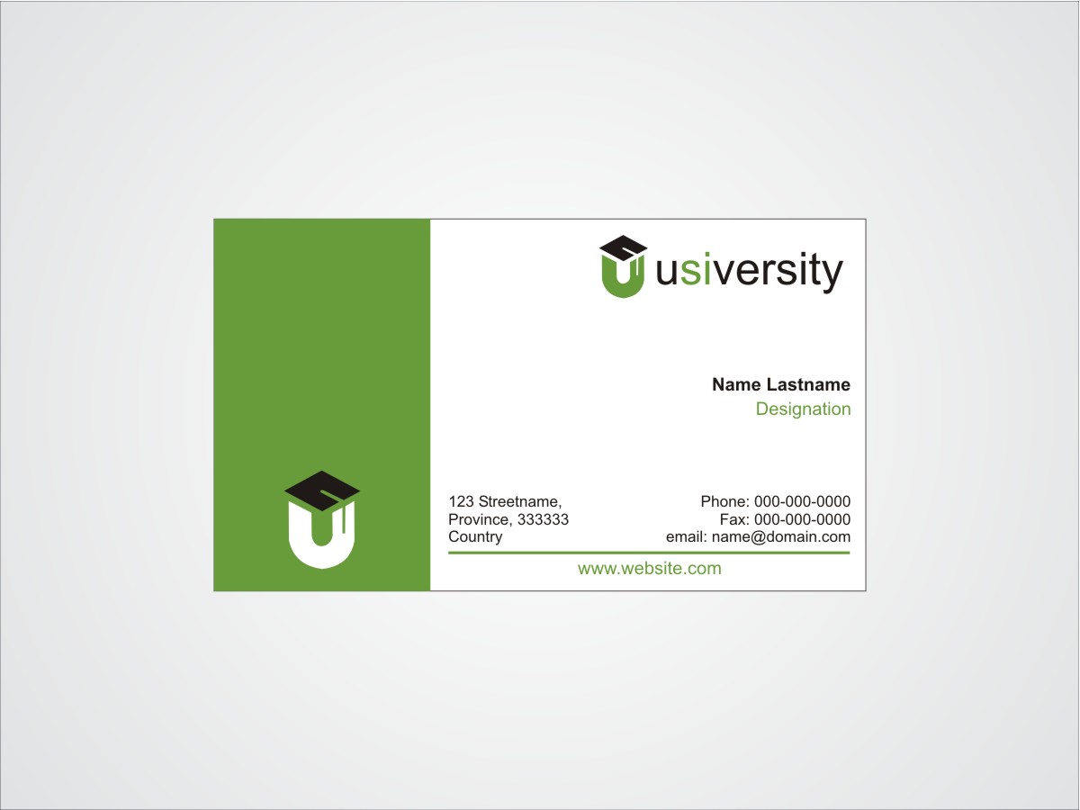 Business Card Design by Vivek Modha for Usiversity.com | Design #1146918
