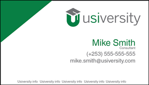 Usiversity.com Business Card Design Project | Business Card Design by 45DWorks