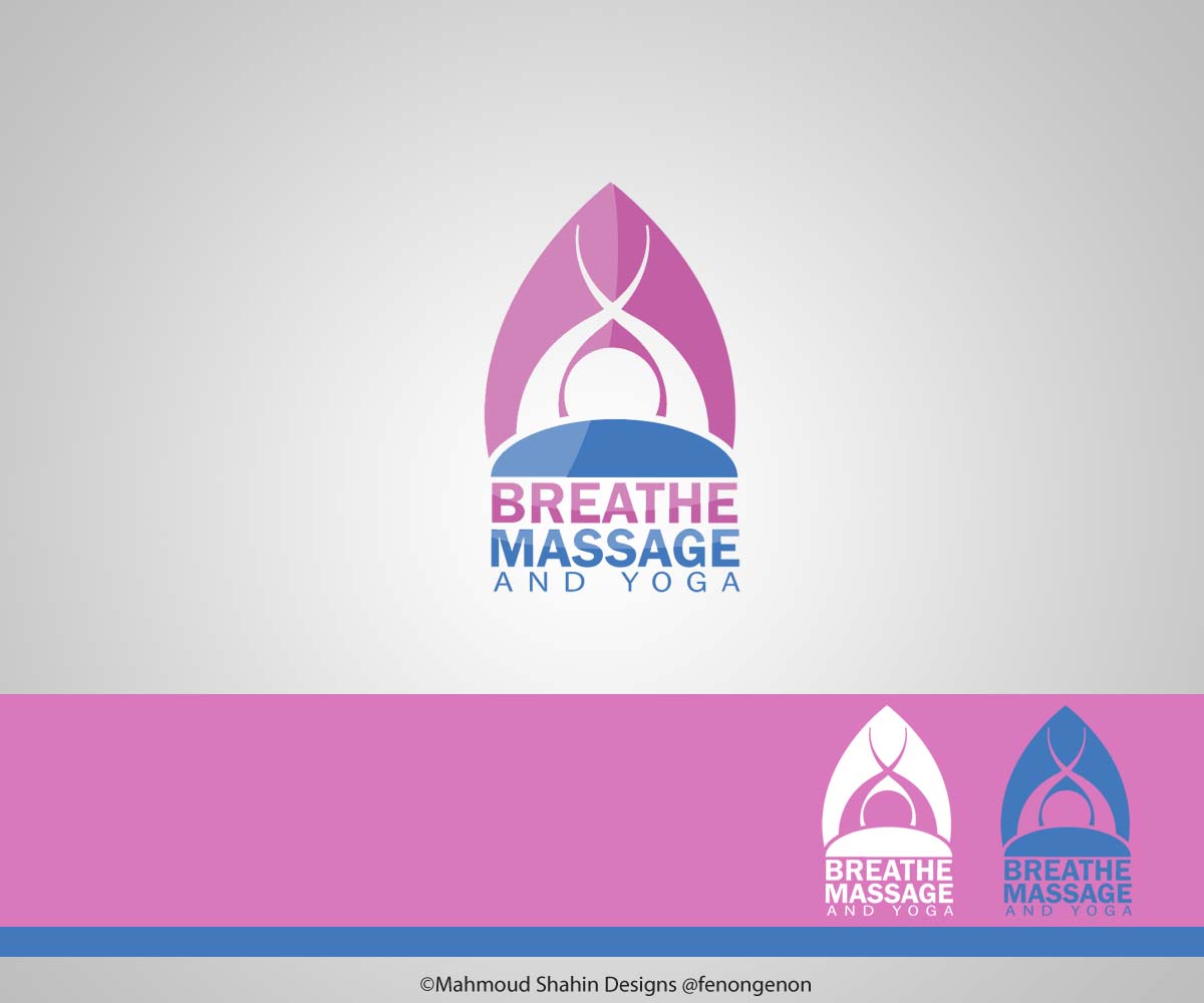 Logo Design by Mahmoud Shahin for Breathe Massage & Yoga | Design #1146552