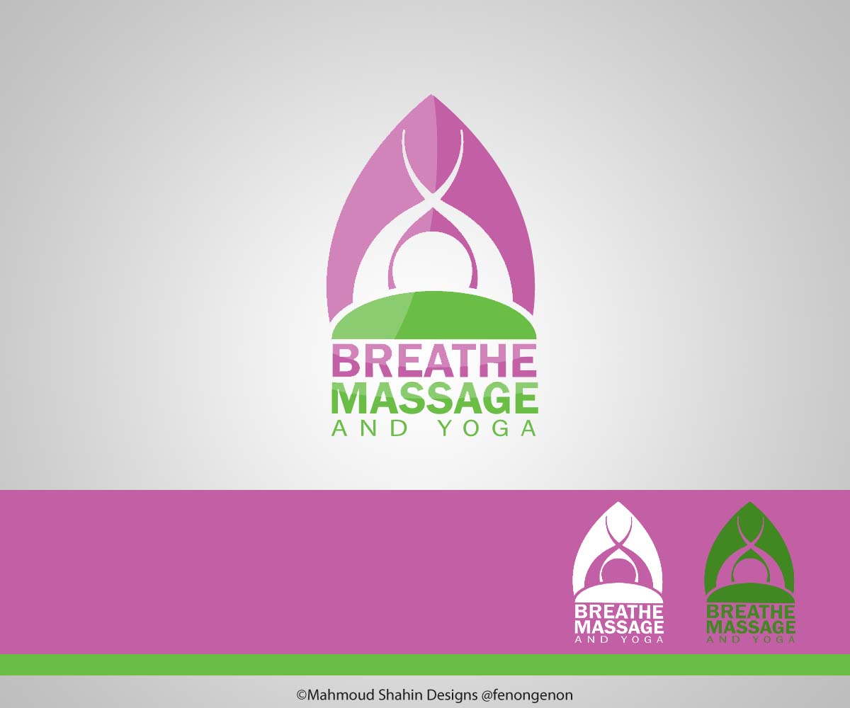 Logo Design by Mahmoud Shahin for Breathe Massage & Yoga | Design #1146832