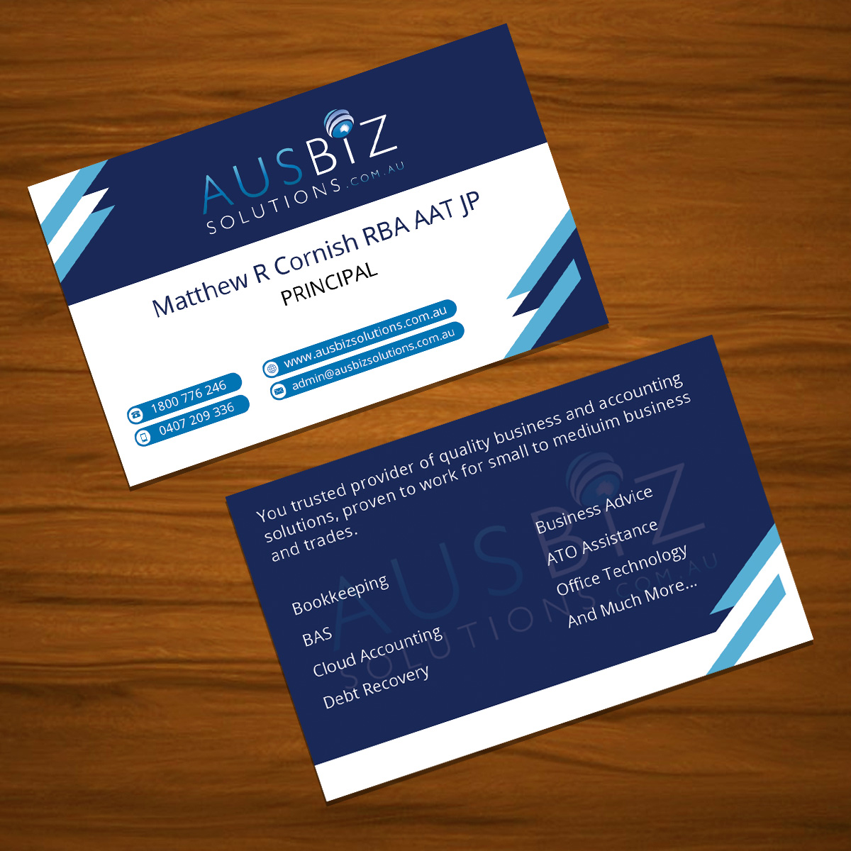 Business Card Design by Tariq Shamim for AusBiz Solutions.com.au | Design #4171760