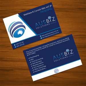 Diseño de Tarjeta de Presentación por Tariq Shamim para AusBiz Solutions.com.au | Diseño: #4171763