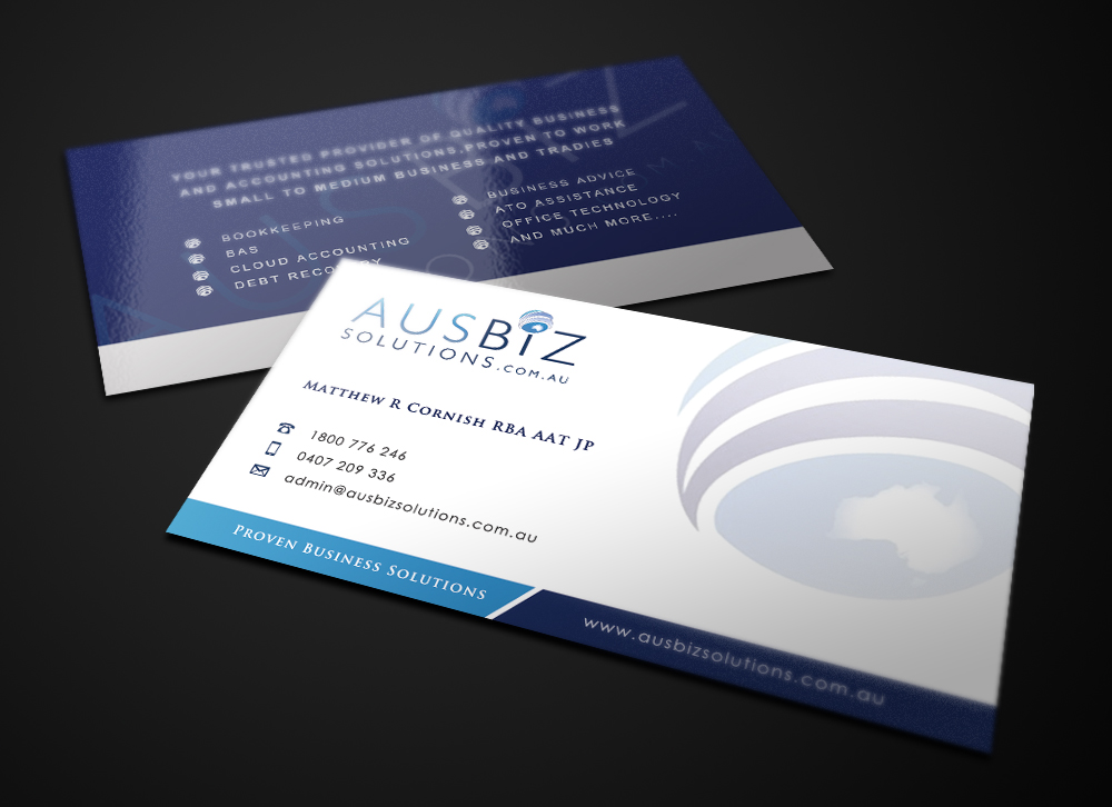 Business Card Design by Eggo May P for AusBiz Solutions.com.au | Design #4164147