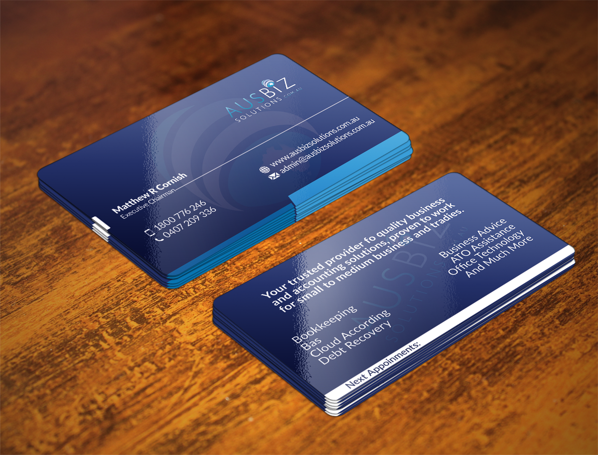 Diseño de Tarjeta de Presentación por Alaminenterprise para AusBiz Solutions.com.au | Diseño #4170251